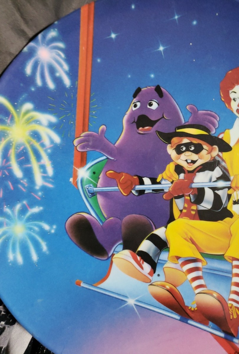 Vintage 1993 McDonald's Ronald McDonald Grimace Hamburglar Plate