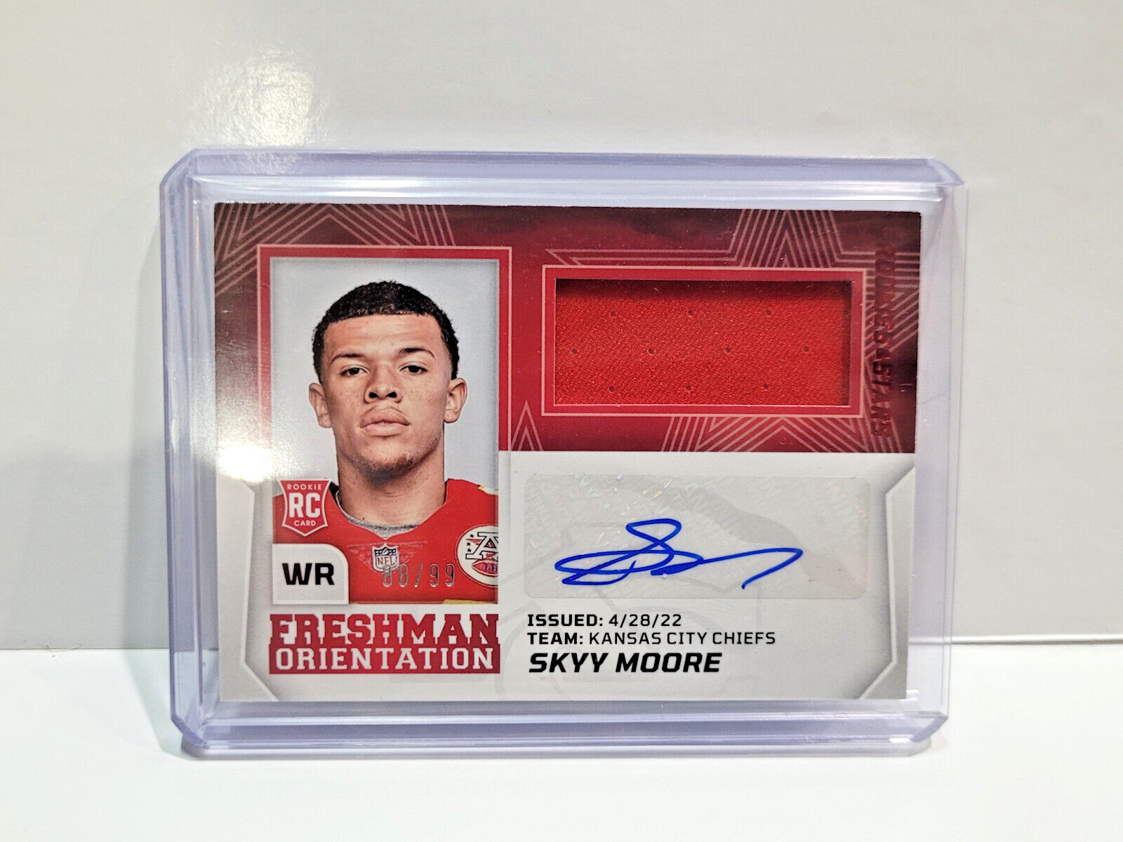 Skyy Moore Panini Rookies & Stars Freshman Orientation Autograph Relics #FOSM Base