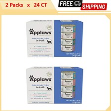 2 packs, total 48 cans - Applaws Fish Selection in Broth Cat Wet Food
