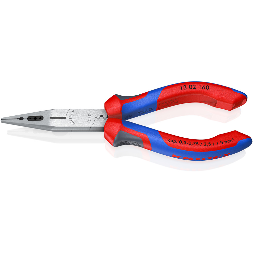 Knipex 13 02 160 Electrician's Long Nose Pliers Cutters Comfort Handles 160mm
