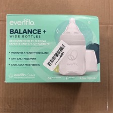 Evenflo Balance  Wide-Neck Bottles, 0M Slow Flow, BPA Free, 6 Bottles, 5ozj