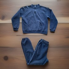 VTG L.L. Bean Russell Athletic Women's Oversized S Blue 2PC Sweatshirt / Pants