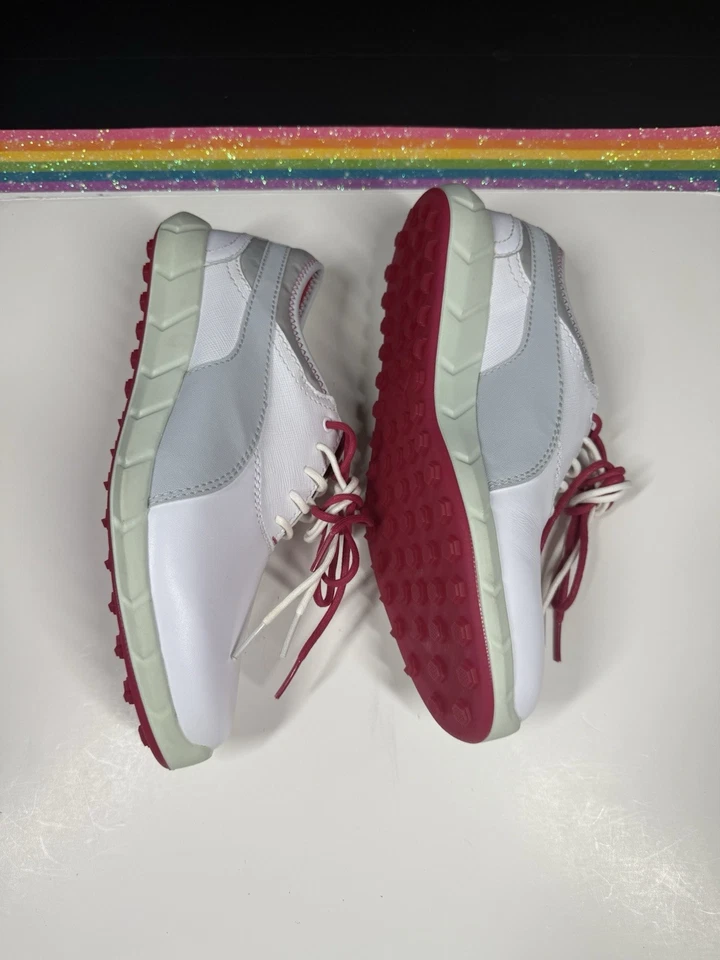 Puma Ignite Golf Shoes Womens 7.5 White Low Top Lace Up Leather Sneakers New - Image 3 of 4