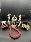 Fun Bright Vintage Costume Jewelry  7 Piece Lot