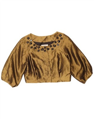 Nissa Damen 3/4 Arm Bolero Oberteil EU 40 Medium Khaki Polyester DS09