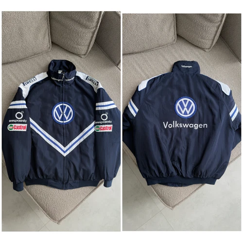 Authentic Men's Vintage VOLKSWAGEN Racing Jacket Bomber RARE Size XXL