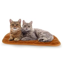 Self-Warming Cat Bed Indoor/Outdoor Super Soft Self Heating Pet 29x20 IN Brown