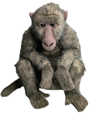 Large 24'' E&J Prima Sitting Plush Baboon Stuffed Monkey Life Size Realistic HTF