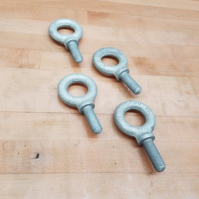 Lot Of 4 - Chicago Hardware M16 Galvanized Steel Eyebolt, M16, 45mm Thread L