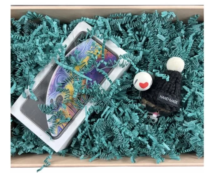 Crinkle Paper Shreds - 2LBS Teal Gift Filler for Gift Wrapping, Baskets, Boxe... - Image 3 of 4