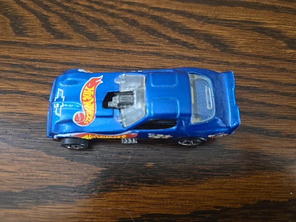 De colección 1977 Hot Wheels Pontiac Firebird Divertido Coche Azul Chevy Logo Diecast Foto 2 de 4