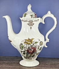 Myott Staffordshire Bouquet Coffee Pot With Lid