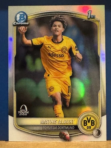 2025-26 Topps Chrome UEFA UCC Mathis Albert Bowman 1st Refractor Dortmund