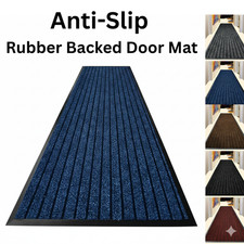 Anti Slip Hall Hallway Runner Rug Rubber Backed Door Mat  Heavy Duty Barrier Mat