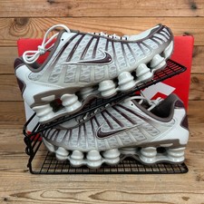 Nike Turnschuhe Damen Größe UK 5 Shox TL Light Bone Burgundy Crush Laufschuhe