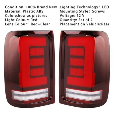 Rear Right & Left Tail Light Lamp Pair Für VW Amarok V6 2008-2019 Red