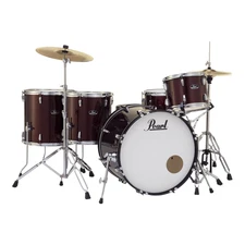 Pearl Roadshow 5-Pc Complete Drum Set w/22" Kick, Cymbals & Hardware - Red Wine