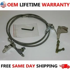 Braided Stainless Kickdown Cable Kit for 727 Torqueflite Mopar Dodge Chrysler*