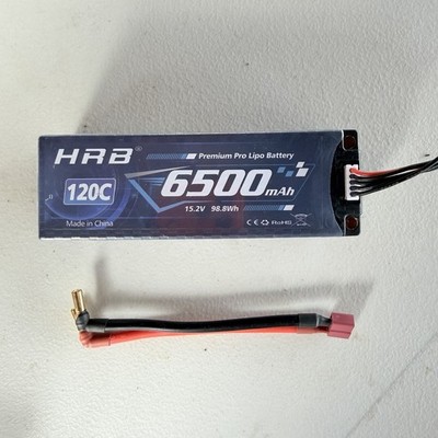 HRB 15.2V 4S 6500mAh 120C HV LiPo Battery Deans for RC Car Truck Buggy Racing