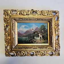 Schönes altes Ölgemälde Ölbild im Barockstil - Alpenlandschaft