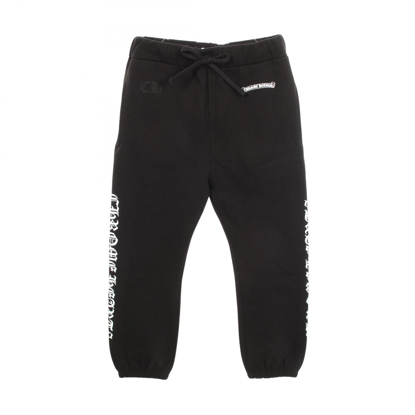 CHROME HEARTS CH Plus Side Logo Long Sweatpants cotton Black Used mens size M