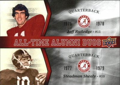 2012 Upper Deck Alabama All Time Alumni Duos Steadman Shealy/Jeff Rutledge FB