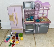 Our Generation Doll Kitchen Set Refrigerator With Stove Accessories For 18"