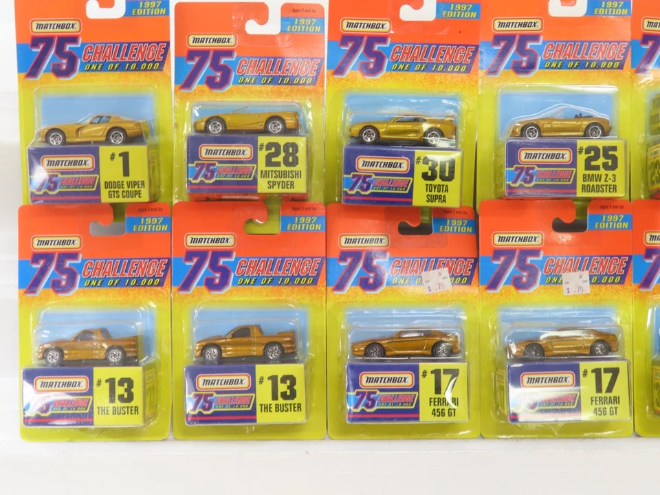 Matchbox 1997 - 75 Gold Challenge Lot of 18 Sealed Cars 12230 - Image 2 of 4