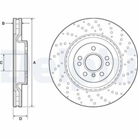 2X Delphi Bremsscheibe BG9149C FüR Mercedes W166 C292 GLE Klasse 250 166 006 004