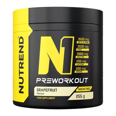 Nutrend N1 Pre-Workout Grapefruit 255g / 30 serv 06/26 + Samples