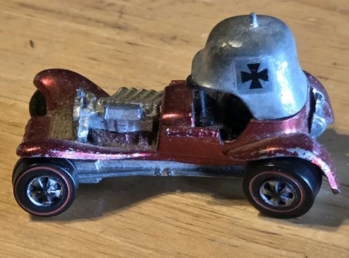 Hot Wheels Redline Red Baron Car 1969 Red Made in Hong Kong VTG ANTIQUE TOY