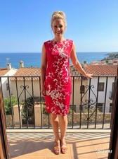 Wallis dress size 18 Pink Floral Evening Summer Holiday Occasion Wedding Party