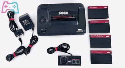 SEGA Master System 2 Konsole mit 4 Spielen komplett anschlussfertig Sonic    