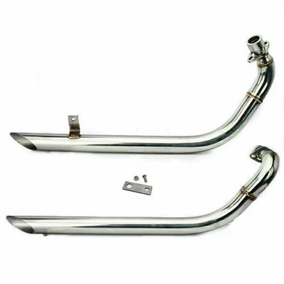 Silencieux Système d'échappement Tuyaux pr YAMAHA Virago XV 535 XV400 1987-2004 - Photo 1/4