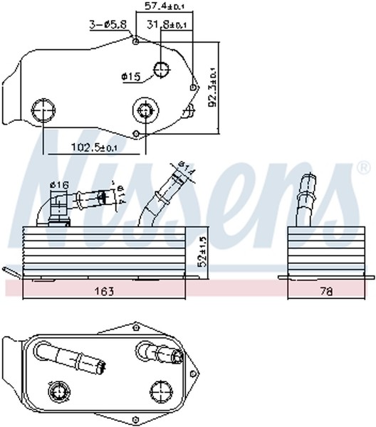 Nissens ÖLküHler Automatikgetriebe ** First FIT ** 91353 Aluminium FüR BMW 3Er-image