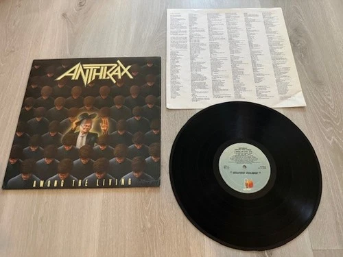 ANTHRAX - AMONG THE LIVING  1.PRESS LP (CANADA) 1987 + OIS      SLAYER,METALLICA
