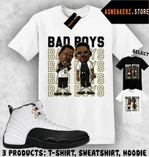 Shirt To Match AJ 12 Taxi 2025 Sneaker Matching Tee Sneakerhead Bad Boys T-Shirt