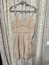 Venus Women’s Size 16 Beige Eyelet Lace Sundress NWT