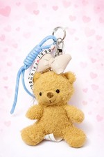 BAG CHARM Dream Pink- BEST FRIENDS LRG Teddy bear W/bow &accessories keychain 