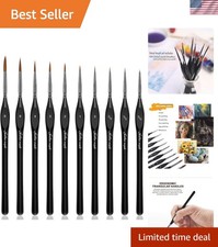 Detail Paint Brushes Set 10pcs Miniature Brushes for Fine Detailing  Art Pai...
