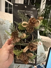 Robert Stanley Home Collection Pine Cone Napkin Holders Set Of 4 NEW
