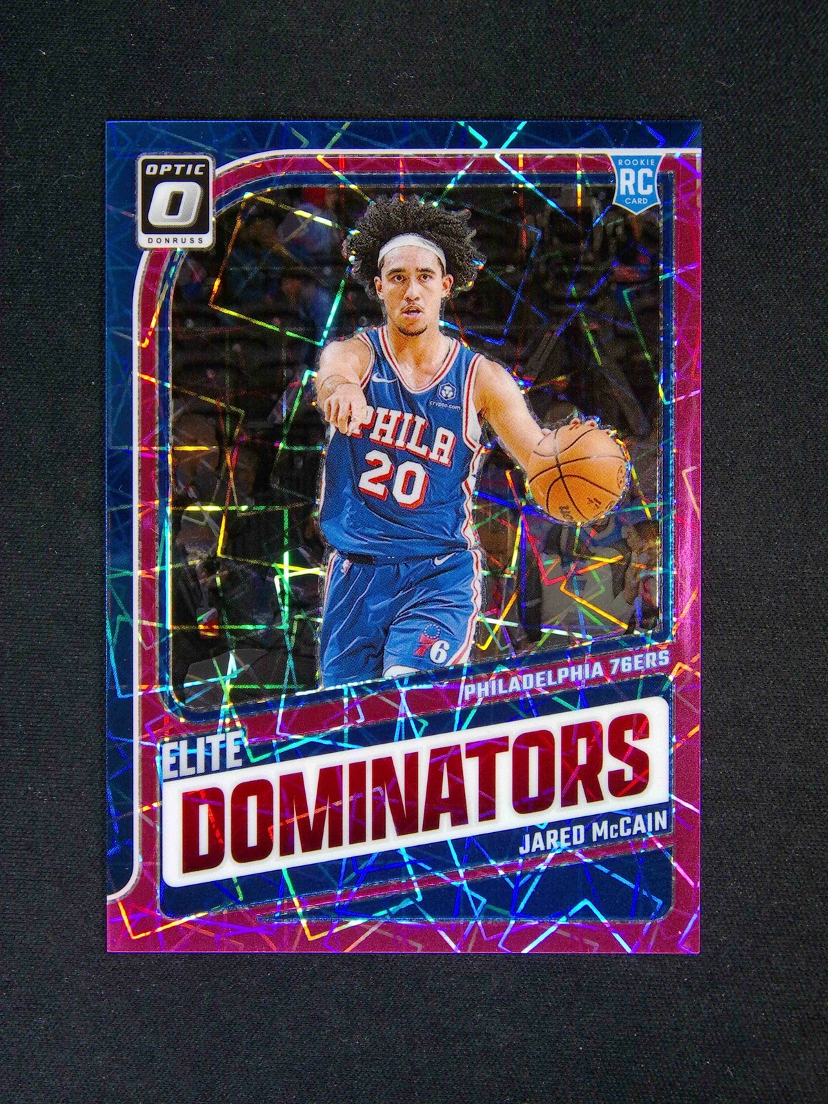 2024-25 Donruss Optic Jared McCain #17 RC Elite Dominators Pink Velocity /79