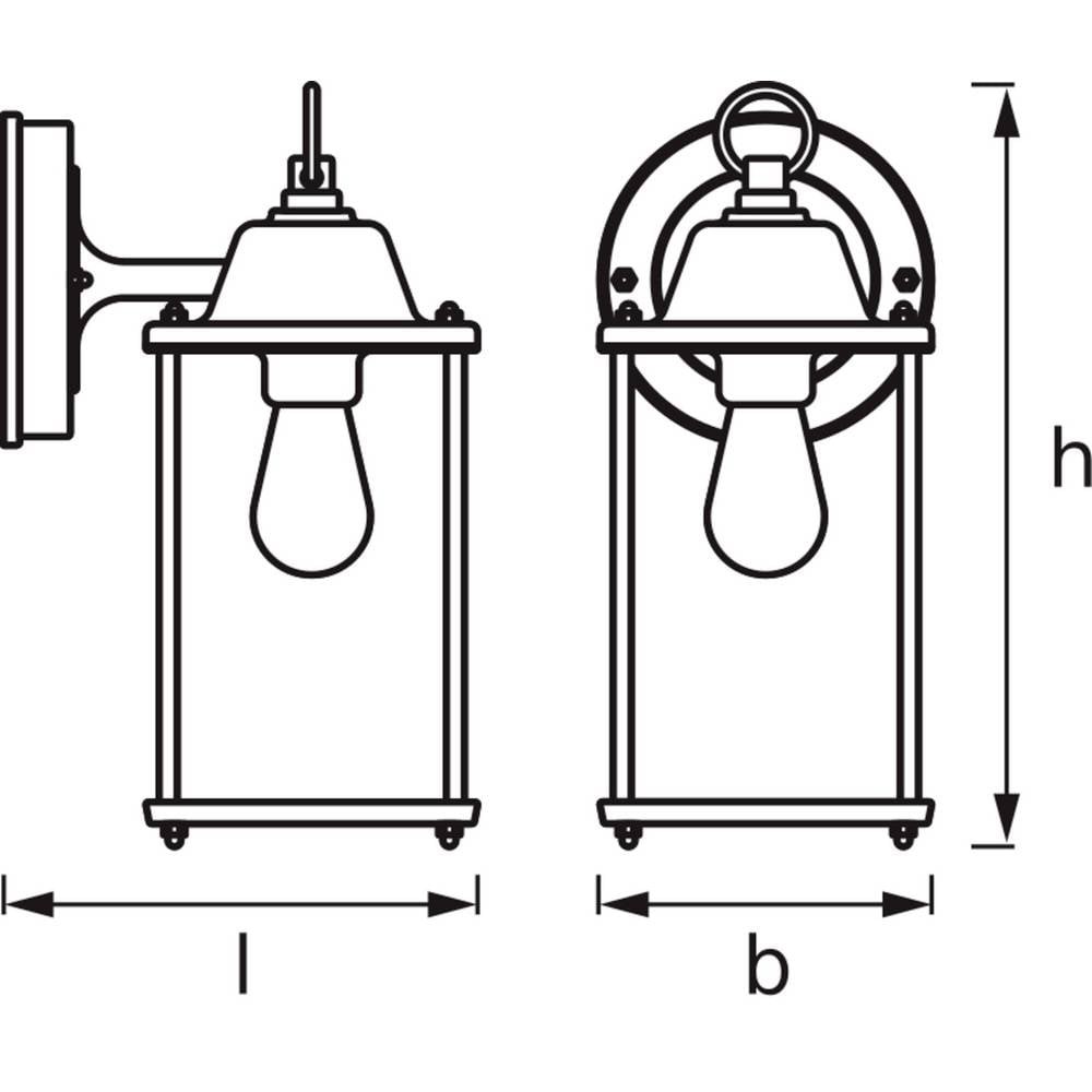 Lanterne carrée OSRAM ENDURA Classic S E27 pour sécuriser l'accès à votre maison