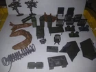 VTG MPC Marx  Army Men Military Plastic Playset Accessories Desk Chair Benches