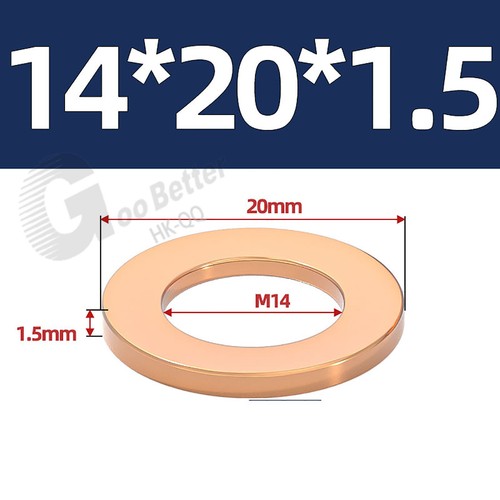 Copper Sealing Washers Metric - M3 M4 M5 M6 M8 M10 M12 M14-M60 Sump Plug Washer - Picture 84 of 130