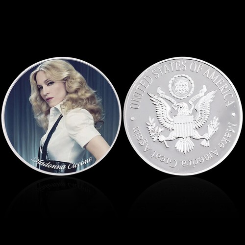 8pcs Madonna Ciccone Silver Coins American Superstar Challenge Coin in Capsule - Picture 9 of 14