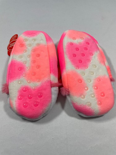 WONDER NATION NEON FOX FUZZY BABBA SLIPPER SOCKS FUR LINED SIZE 8-13 - Picture 2 of 3