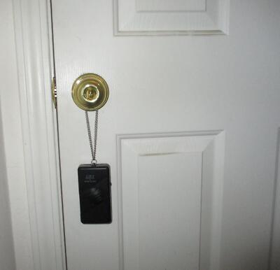 2 in 1 Personal Door Alarm; Hangs on Your Door Knob; 120 Decibals; Travel Safety