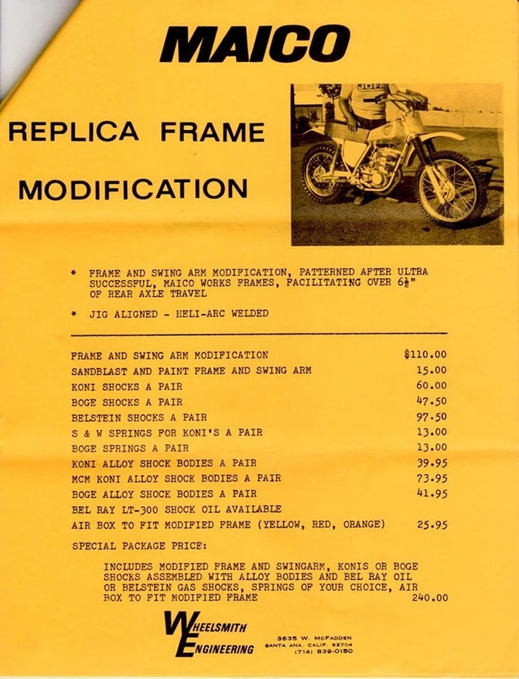 2 наклейки Wheelsmith Maico MC GP 125 250 360 400 450 490 500 VMX AHRMA 087 - Изображение 3 из 3