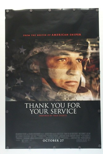 Thank You for Your Service 2017 Double Sided Original Movie Poster 27" x 40"